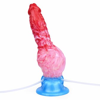 Kiotos Monstar - Big Squirt Cock - Opblaasbare Spuitende Dildo - Rood/Roze/Blauw