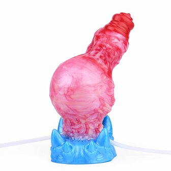 Kiotos Monstar - Blow Cum Cock - Opblaasbare Spuitende Dildo - Rood/Roze/Blauw