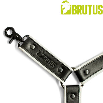 Brutus - Lederen Beenharnas - Verstelbaar- Zwart/Wit