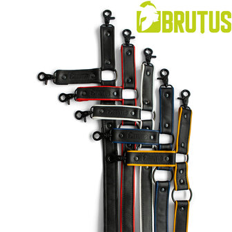 Brutus - Lederen Beenharnas - Verstelbaar- Zwart/Geel