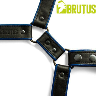 Brutus - Lederen Beenharnas - Verstelbaar- Zwart/Blauw