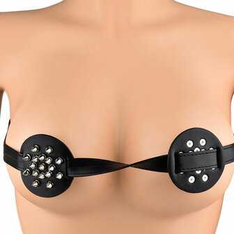 Kiotos - PU-lederen borstenharnasje met scherpe spikes