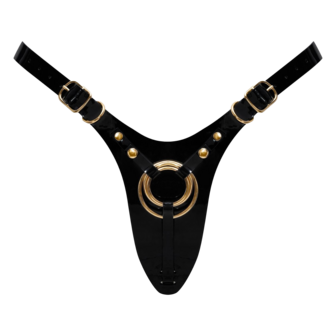 Strap-On-Me - Kunstleren Strapon Harnas Fabulous - Passend van XS t/m XXL - Zwart Lak