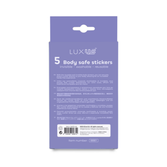 Luxus - Zelfklevende Stickers voor de Luxus Vibrator - 5 stuks - Transparant