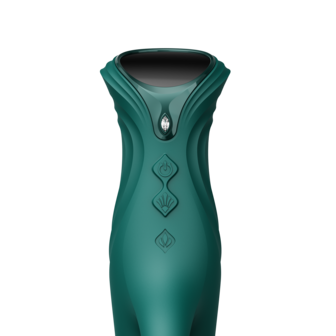 ZALO - Mose 2 - Stotende Rabbit Vibrator &ndash; Smaragdgroen