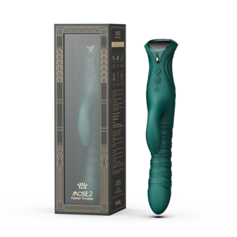 ZALO - Mose 2 - Stotende Rabbit Vibrator &ndash; Smaragdgroen