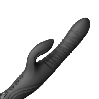 ZALO - Mose 2 - Stotende Rabbit Vibrator &ndash; Zwart