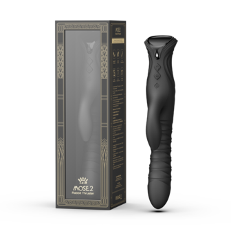 ZALO - Mose 2 - Stotende Rabbit Vibrator &ndash; Zwart