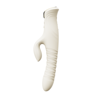 ZALO - Mose 2 - Stotende Rabbit Vibrator &ndash; Ivoor Wit