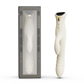 ZALO - Mose 2 - Stotende Rabbit Vibrator &ndash; Ivoor Wit