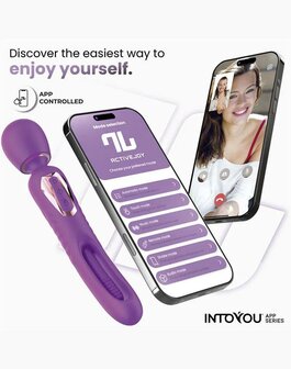 IY Salma - Wand Vibrator met draaiende tong - App-Controlled - Paars