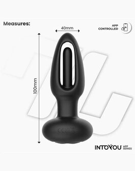 IY Zack - Anale plug met bewegende tong - Met App Control - Zwart