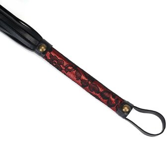Liebe Seele - Victorian Garden - Kleine Flogger - Vegan Vriendelijk - Rood/Zwart