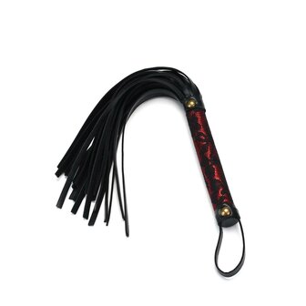 Liebe Seele - Victorian Garden - Kleine Flogger - Vegan Vriendelijk - Rood/Zwart
