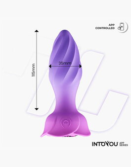 IY Moxy - Buttplug 360&ordm; Roterende Buttplug - App Control - Lila