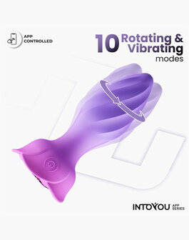 IY Moxy - Buttplug 360&ordm; Roterende Buttplug - App Control - Lila