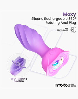 IY Moxy - Buttplug 360&ordm; Roterende Buttplug - App Control - Lila
