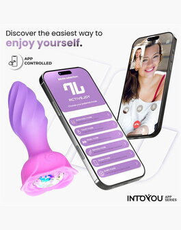 IY Moxy - Buttplug 360&ordm; Roterende Buttplug - App Control - Lila