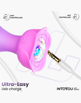 IY Moxy - Buttplug 360&ordm; Roterende Buttplug - App Control - Lila
