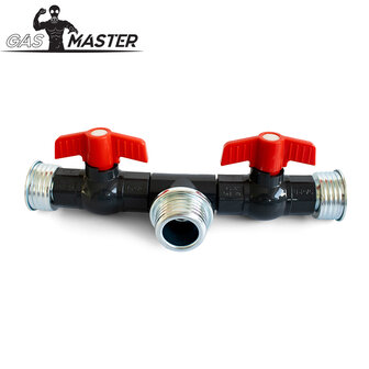 GASMASTER Air Selector T-Splitter met Ventielen