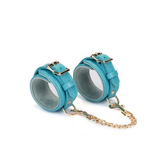 Liebe Seele - Blue Lamb - Lamslederen Boeien - Blauw met Gouden Hardware