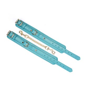 Liebe Seele - Blue Lamb - Lamslederen Boeien - Blauw met Gouden Hardware