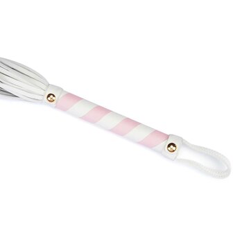 Liebe Seele - Fairy Collection - Kleine Flogger - Zacht Geitenleder - Roze/Wit