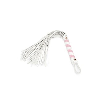 Liebe Seele - Fairy Collection - Kleine Flogger - Zacht Geitenleder - Roze/Wit