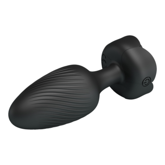 Pretty Love - Varian - Kleurveranderende lichtgevende vibrerende buttplug - Zwart