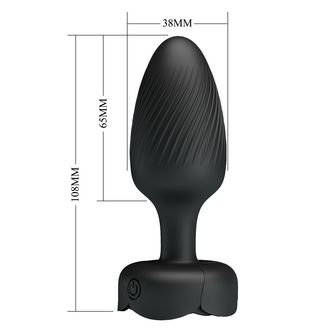 Pretty Love - Varian - Kleurveranderende lichtgevende vibrerende buttplug - Zwart
