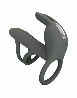 Pretty Love - Matty - Master Vibrerende Cockring - Grijs