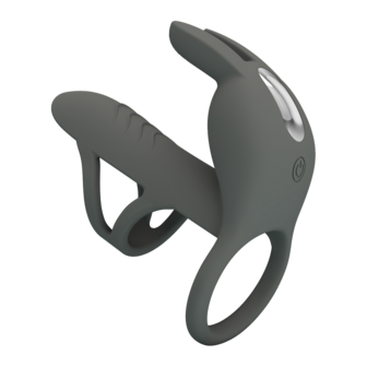 Pretty Love - Matty - Master Vibrerende Cockring - Grijs