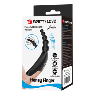 Pretty Love - Jordin - Krachtige Vinger Vibrator - Zwart