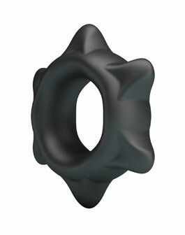 Crazy Bull - Ethaniel - Super Soft Siliconen Cockring - Model 11 - Zwart