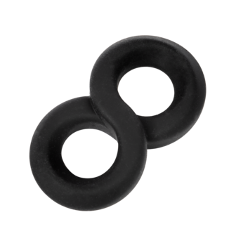 Rimba - Siliconen 8-vormige ring - Zwart