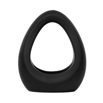 Rimba - Siliconen Driehoekige Cockring - Zwart