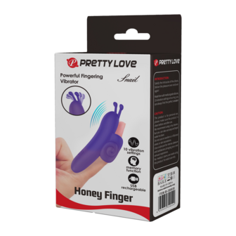 Pretty Love - Snail - Krachtige Vinger Vibrator - Paars
