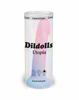 Love to Love - Utopia - Dildolls - Gladde Dildo - Roze/Violet/Blauw - Maat XL