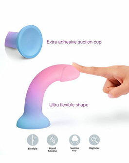 Love to Love - Utopia - Dildolls - Gladde Dildo - Roze/Violet/Blauw - Maat XL