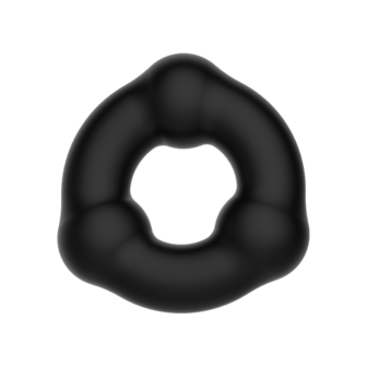 Crazy Bull - Super Soft Siliconen Ring - Model 7 - Zwart