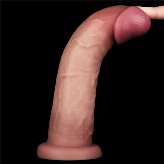 Lovetoy - Sliding Skin Vibrerende Dildo Pro II - Met Afstandsbediening - 23 cm - Lichte Huidskleur