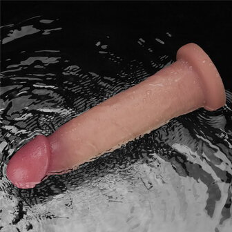 Lovetoy - Sliding Skin Vibrerende Dildo Pro II - Met Afstandsbediening - 23 cm - Lichte Huidskleur