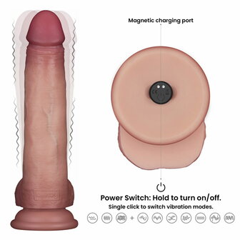 Lovetoy - Sliding Skin Vibrerende Dildo Pro II - Met Afstandsbediening - 21,5 cm - Lichte Huidskleur