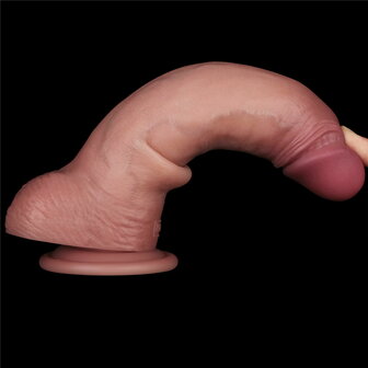 Lovetoy - Sliding Skin Vibrerende Dildo Pro II - Met Afstandsbediening - 21,5 cm - Lichte Huidskleur