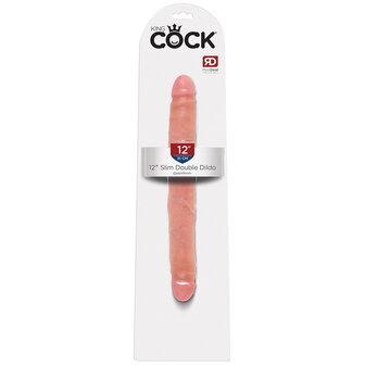 Pipedream - King Cock - Slanke Dubbele Dildo - 30,5 cm - Lichte Huidskleur