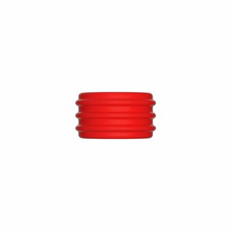 Kiotos - 2 in 1 Siliconen Cockring &amp; Ball Stretcher - Rood/Zwart
