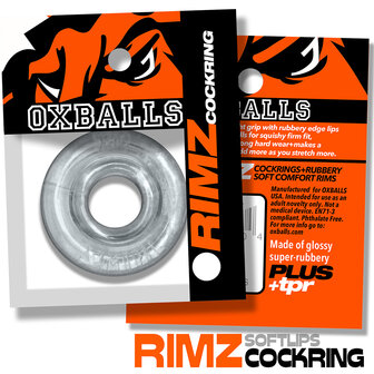 Oxballs - Rimz Softlips - Siliconen/TPR Cockring - Transparant