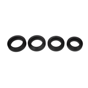 Rimba Bondage Play &ndash; Siliconen Cockring &ndash; Zwart - Diameter 26 mm