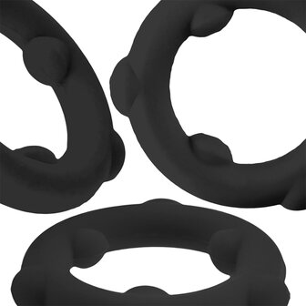 Oxballs - Spinner - Siliconen Cockring - Zwart