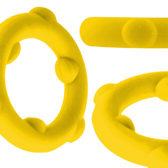 Oxballs - Spinner - Siliconen Cockring - Geel